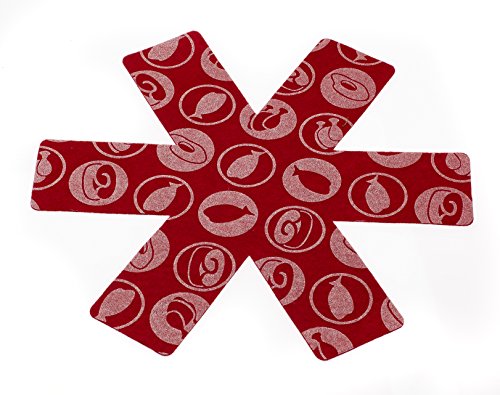 Turboprodukte Lot de 3 protège-poêles 38 cm Rouge Cover