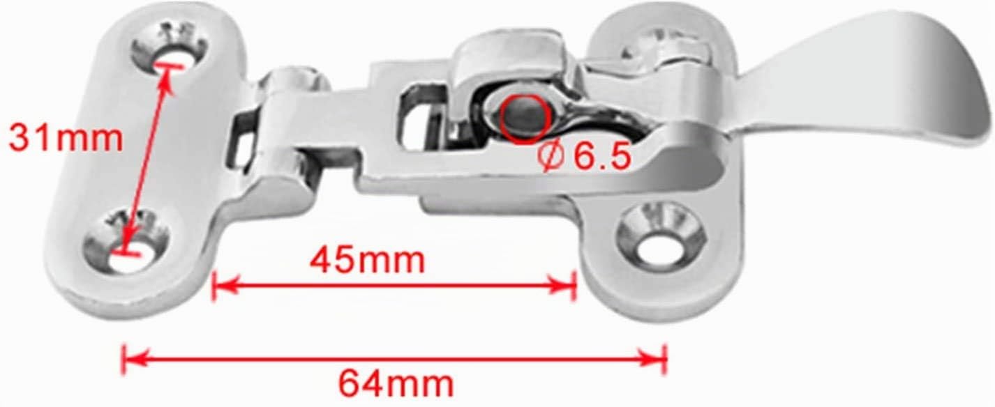 POFET Chiusura a chiavistello in acciaio INOX 316, per rimorchi e yacht, anti-rumore, robusta, accessori per uso nautico, chiusura a morsetto