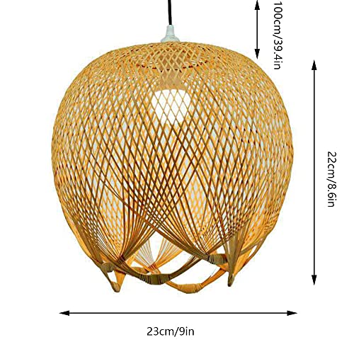 Lustre en rotin E26 pour éclairage suspendu chaleureux et tamisé - 6
