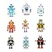 JIAHUI Carino Robot Ferro Patch Per Abbigliamento Mr Robot Ricamato Ferro Su Patch Adesivi Su Vestiti Ricamo Patch Per Abbigliamento