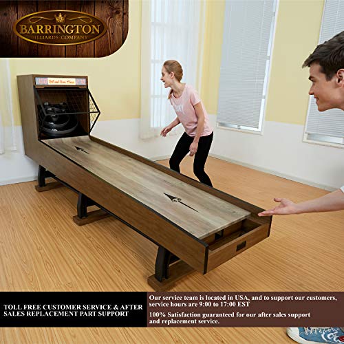 Barrington Billiards Roll And Score Game Set, 10' - Vintage Games For Arcades, Fairs, Carnivals, Rec Rooms, Playrooms, Bars - Speedball Bowling Machine With Led Lights And Electronic Scorer #TOP7