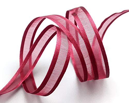 finemark Finemark Chiffon Ribbon with Satin Edge Chiffon Decorative Ribbon Ribbon Ribbon Gift Ribbon Semi-Transparent Shiny No Wire Organza - Image 2