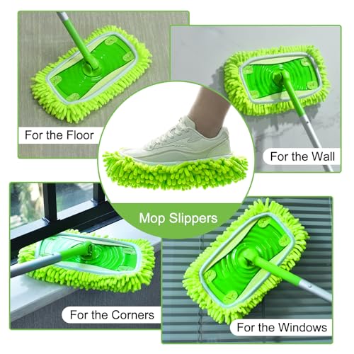 Image of Reusable Mop Pads for Swiffer, 4-Pack Microfiber Washable Reusable Mop Duster Pads for Swiffer Sweeper Mop, Wet Dry Sweeping Mop Pad for Swiffer Sweeper Mop