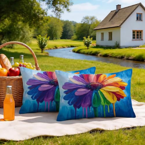 Housse de coussin extérieur imperméable en lin de qualité supérieure - 4