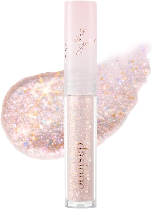 dasique Starlit Jewel Liquid Glitter (04 Rose Quartz) | Twinkle Glitter Shadow | Korean Makeup | Shimmer Eye Make Up | Eyeshadow Eyeliner | Long lasting | Multi use | Quick drying - Image 2