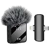 Coverzone Type-C ve Lightning Girişli Kablosuz Mikrofon, 20 Metreye Kadar Erişim Mesafesi, Tak ve Çalıştır, Canlı Yayın, Röportaj, Vlog, iPhone ile Uyumlu, Clear Timbre Ses Kalitesi | F15-2