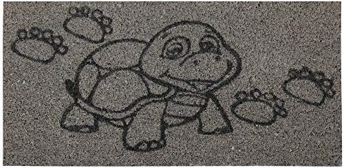 Bestgoodies Paillasson en fibre de coco grise 25 x 50 cm (tortue)