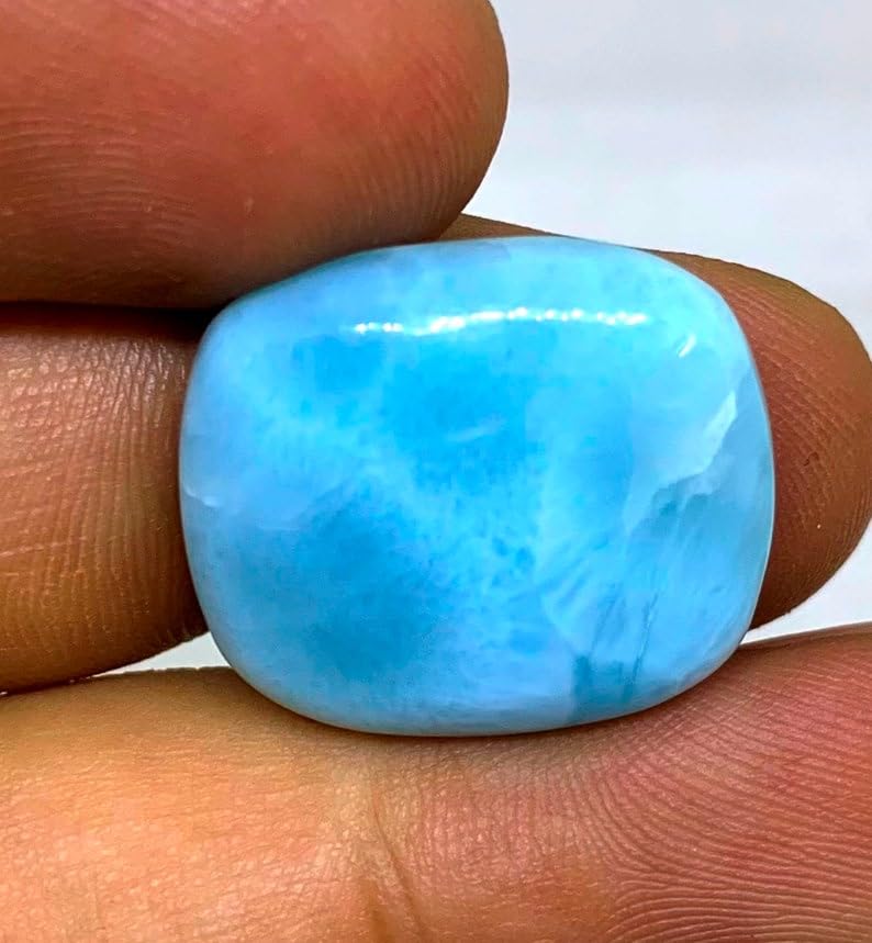 Larimar naturel rectangulaire pour fabrication de pendentif et création de brique DIY - 4