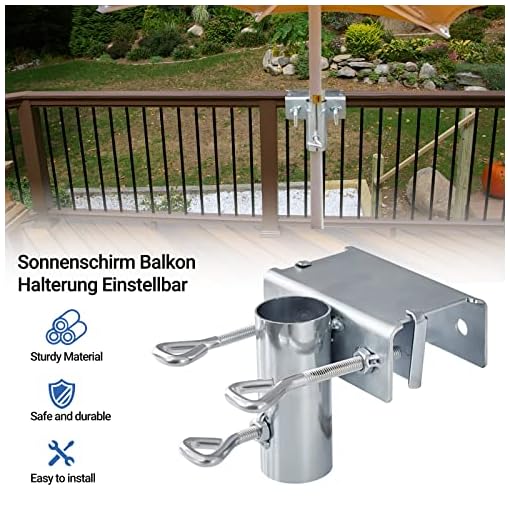 Sonnenschirm Balkon Halterung Einstellbar, Schirmständer