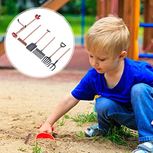 YARNOW 18 Stücke Ornament Spielen Meditation Miniatur Bauernhof Zappeln Kit Blumenerde Hand Mini Stütze Rechen Schaufel… – Bild 7