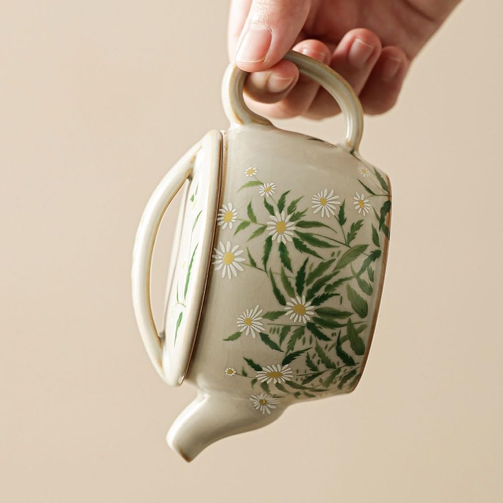 Ceramiczny czajniczek, wykwintny, kreatywny zestaw do użytku domowego, mały zestaw do herbaty Kung Fu, pojedynczy dzbanek, ceremonia parzenia herbaty, czarna herbata, biała herbata, zaparzacz do her