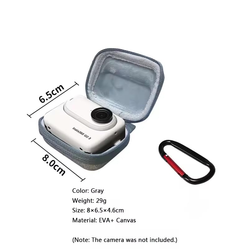 Estuche rígido Reflex Camera para Insta360 GO3 gris miniatura 4