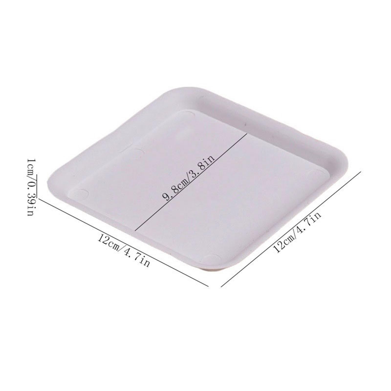 Sottovasi per Fiori Vassoi antigoccia Quadrati for Piante in Vaso da 10 Pezzi Vaso(Nero,Grande)