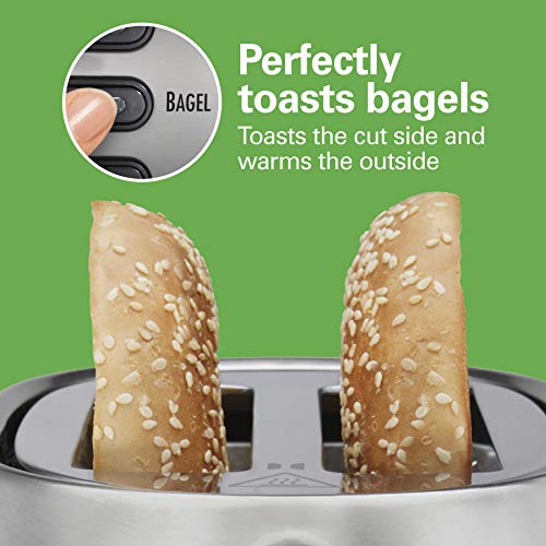 Hamilton Beach 2 Slice Toaster With Extra Wide Slots, Sure-Toast Technology, Shade Selector, Bagel Setting, Brushed Stainless Steel (22220) #TOP6