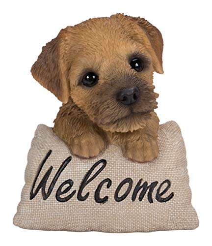 Levendige kunst - Grens Terrier Welkom Petpal huis of tuin decoratie (PW-Bord-F)