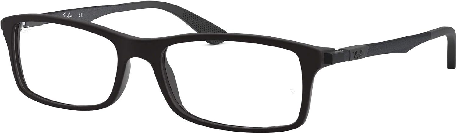 Miniatura 2 de Ray-Ban Monturas unisex para adultos RX7017 lentes graduados negro matedemo 2126in de EE UU Negro matelente de demostración