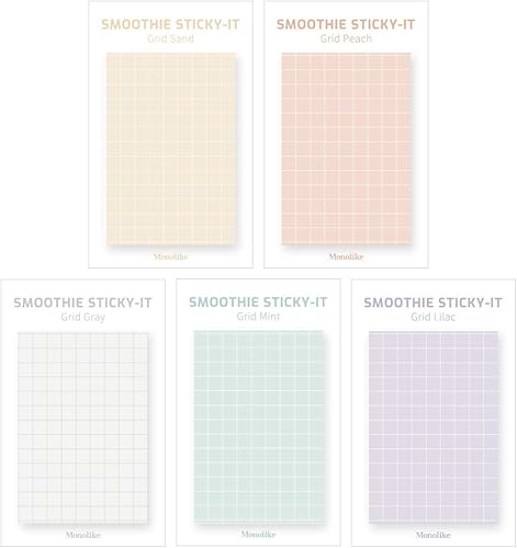 Miniatura 15 de Monolike Sketch Planning Ver.2 Sticky-it - Juego de 5 blocs autoadhesivos de notas adhesivas 50 hojas Planificación de bocetos Ver.2