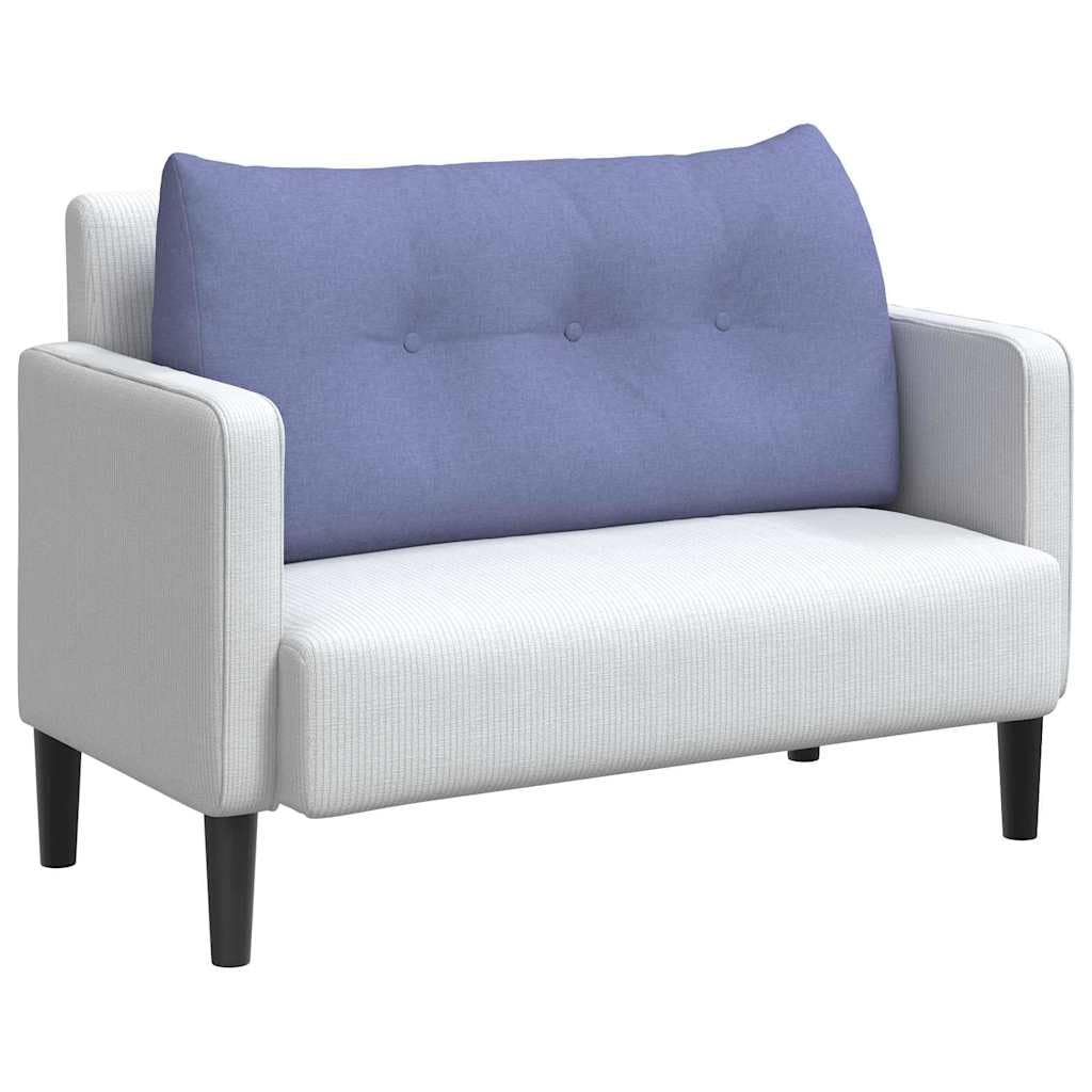 Rückenkissen 100 x 24 x 50 cm, Ergonomisches Sofakissen in Jeansblau, Weiches Lesekissen für Bett & Wohnzimmer, Dekokissen mit Samt-Optik & abnehmbarem Bezug