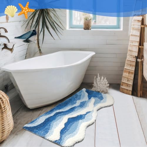 Tapete Ocean Waves Blue Ocean 47 x 24 pulgadas miniatura 5