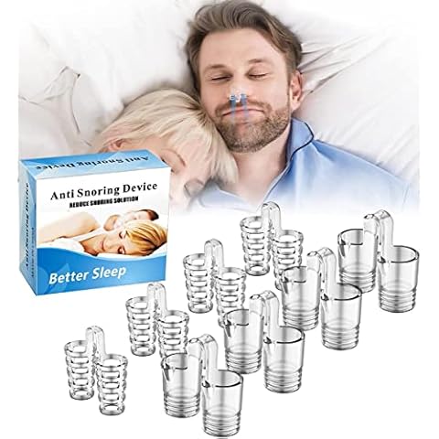 8 Stück, Schnarchstopper, Anti Schnarch Nasenclip, Hilfsmittel gegen Schnarchen Verhindern Nasenspreizer Nasenklammer Anti Snoring Hilfe Schnarchschiene Besser Atmen Nasendilatator Cover