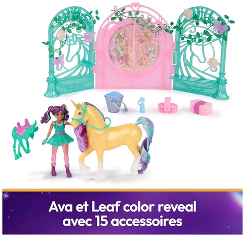 Playset Mini Poupée Ava Et Leaf Unicorne Academy Spinmaster La Boite - vue 4