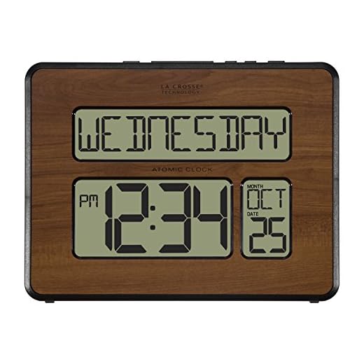 La Crosse Technology 513-1419-WA-INT Atomic Large Full Digital Calendar Clock
