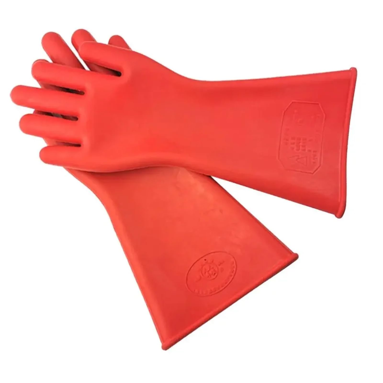 Générique Gants isolants industriels rouges 5 kV - Gants de travail en caoutchouc résistant à la tension for les travaux d'électricien 220 V