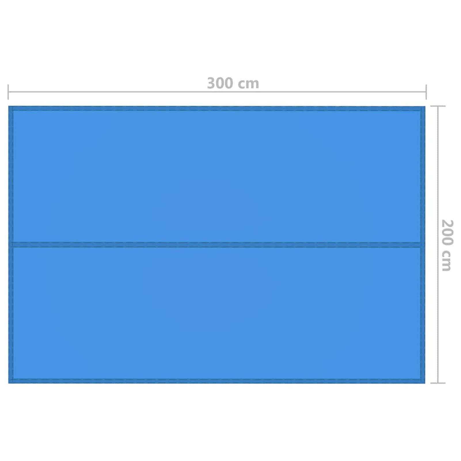 Tidyard Impermeables Lonas de Tiendas de Campaña Toldo de Camping Toldo de Jardín Toldo de Sombra para Playa/Parque,Lona de Picnic Protección UV Azul 3x2 m