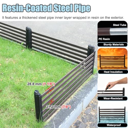 Remates para Vallas de Diseño Horizontal Elevado con Acabado Marrón Premium 5