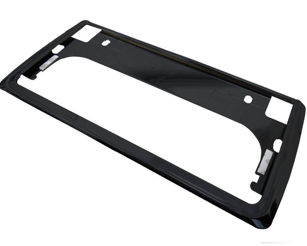 Amazon 新基準対応 ナンバーフレーム 車用 普通車 軽自動車適用 ブラック 1枚 ナンバーカバー ホルダー 車 バイク