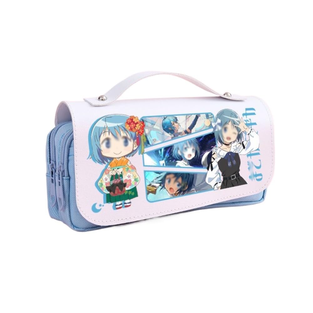 MayDee Madokas Pencil Case Anime Figure Large Capacity Pen Bag (A)