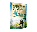 Dehner Best Nature Katzenfutter Multipack, Nassfutter, für ausgewachsene Katzen, je 2 x Kalb / Wild / Huhn / Kaninchen, 8 x 85 g Beutel (680 g)