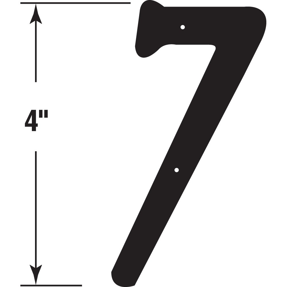Prime-Line 4 Inch House Numbers - Diecast Black Finish, 5-Pack With Nails