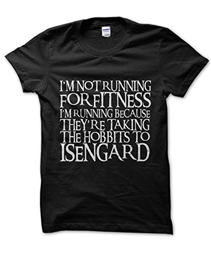 T-shirt Running Hobbits Isengard idée cadeau running geek noir