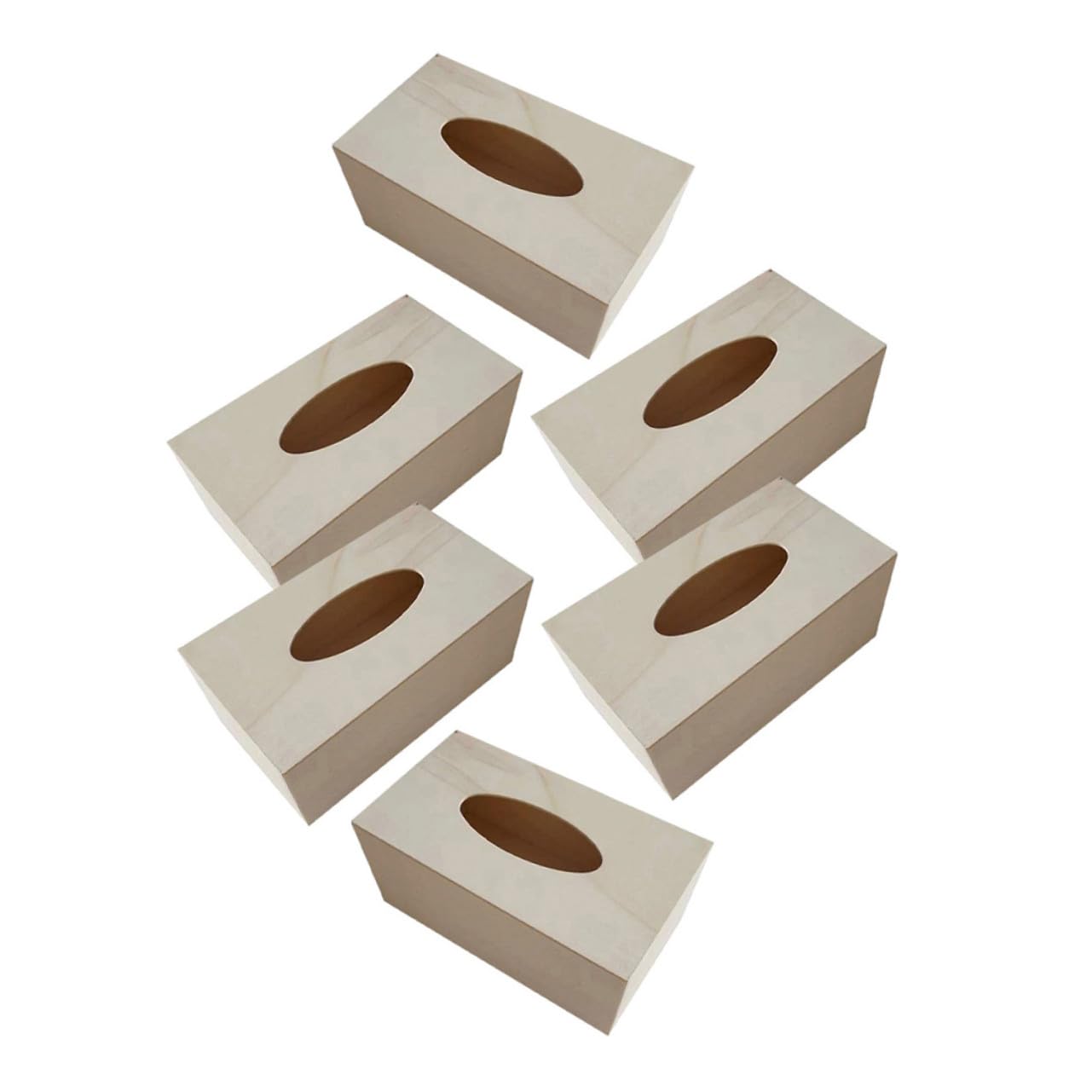 Boîte à mouchoirs en bois GALPADA rectangle 6 pièces pour rangement maison
