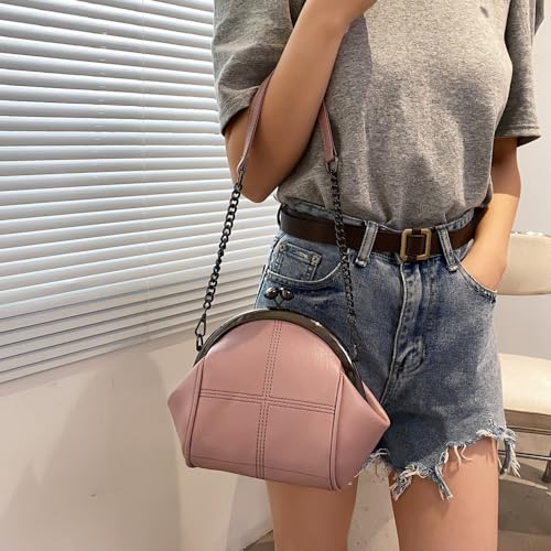 Image of Downupdown Women Purses Handbags Kiss Lock Satchel Bag Chain Shoulder Bag PU Leather Hobo Bags Crossbody Bag Clutch Wallet | Kiss Lock