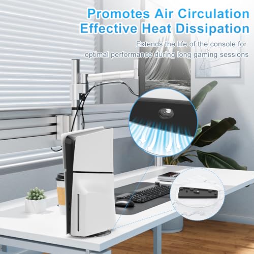 Image of Vertical Stand for PS5 Pro,Stable Stand for PS5 /PS5 Pro /PS5 Slim Console Disc & Digital,Nice Look PlayStation 5 Non-Slip Base Accessories, Tool-Free Installation with a Sturdy Screw