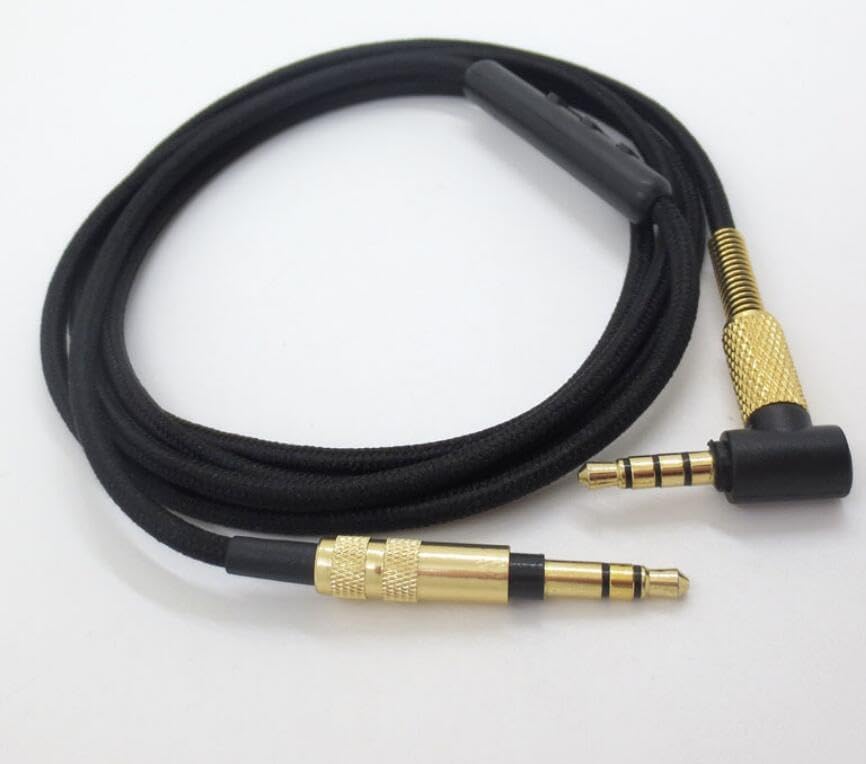 Coyktonty Replacement Headphones Cable Compatible for ATH ANC9, ANC20, ANC25, ANC27, ANC27x, ANC29, AR3is, MSR7BK, MSR7GM, MSR7NC, OX7AMP, SR5BK 3.5mm Interface Audio Adapter (Without Remote Control)