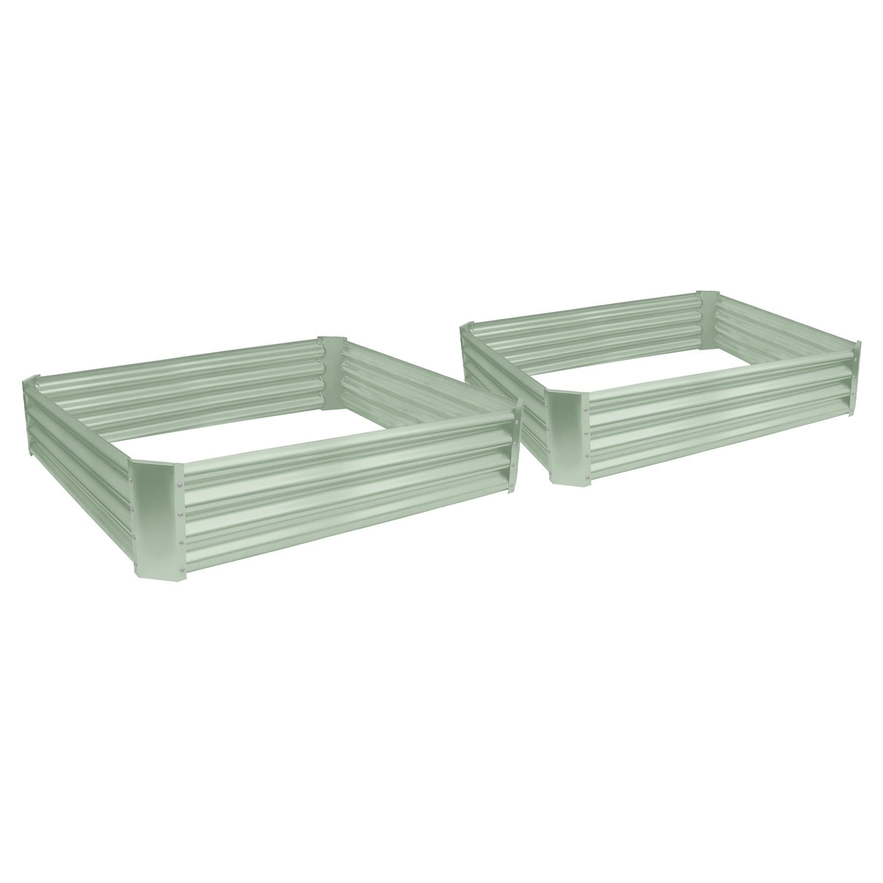 Harbour Housewares Green Raised Garden Bed - 120 X 120Cm - Pack Of 2
