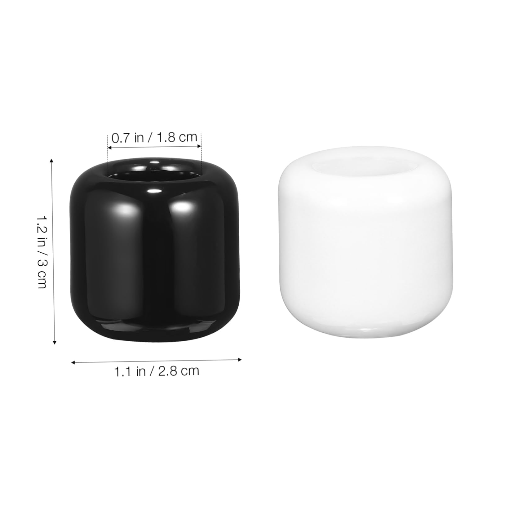 SOLUSTRE 4sets 8 Pcs Ceramic Candle Holder Elegant Chime Candle Holders for Home Desktop Decor Banquets Small Lightweight Design for Rituals and 8pcs*4