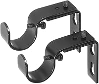 Vista 21 de Ivilon Soportes ajustables para barras de cortina - para barras de 1 o 1 1/8 pulgadas. Juego de 2 - Negro antiguo