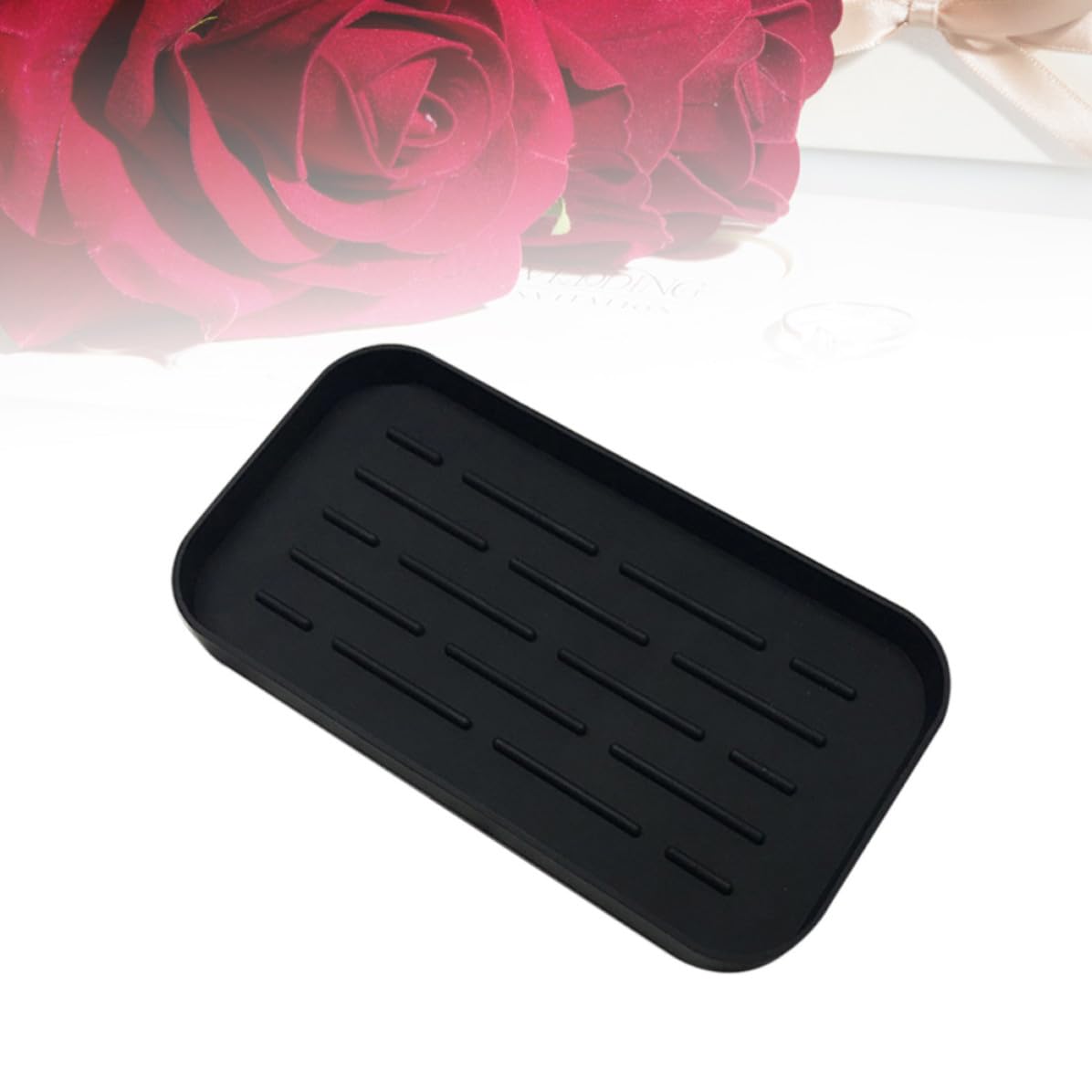 Mikikit Vassoio Scolapiatti e Facile da Lavare in Silicone Scanalature Profonde, Tappetino Drenante Portatile per Lavello Cucina e Banco Bar