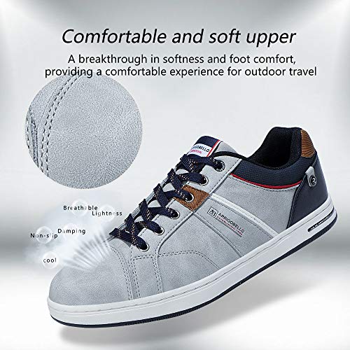 Image of ARRIGO BELLO Mens Casual Shoes Fashion Sneakers Breathable Comfort Classic Lace-Up Low Top Walking Shoes
