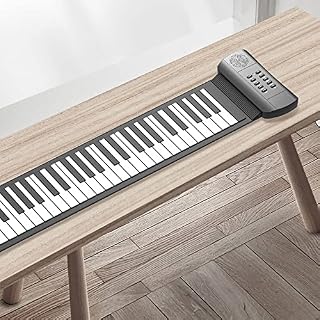CHOYUE 49 Touches Roll Up Piano avec Haut-Parleur intégré 16 Tons 6 démos Prend en Charge l’enregistrement Sustain Prise Casque Silent Hand Roll Piano Clavier électronique en Silicone Flexible - Les Beatles, Paul McCartney, John Lennon, RIngo Starr, George Harrison CHOYUE 49 Touches Roll Up Piano avec Haut-Parleur intégré 16 Tons 6 démos Prend en Charge l'enregistrement Sustain Prise Casque Silent Hand Roll Piano Clavier électronique en Silicone Flexible – Image 5