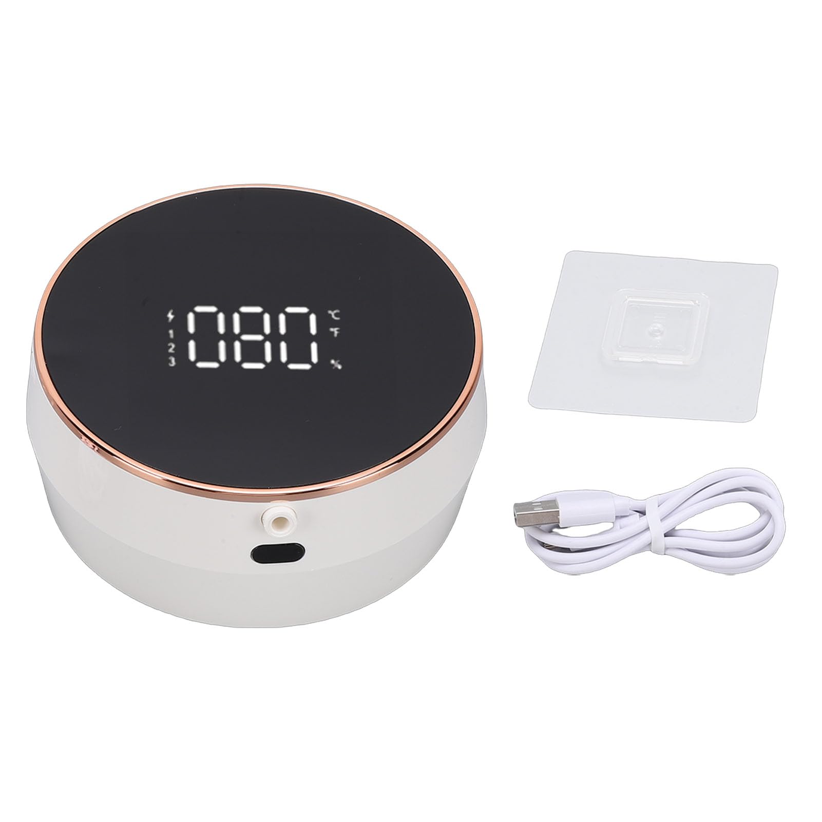 Sonew Liquido Automatico Senza Tocco, Montaggio a Parete, Alimentato a Batteria con Sensore per l'igiene delle Mani, Grande capacità di 260 Ml, per Uso Commerciale, Bagno, Scuola, Ufficio (WHITE)