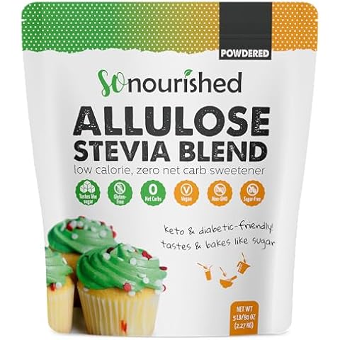 Stevia with Allulose Sweetener Granular - 1:1 Sugar Substitute, Keto - 0 Calorie, 0 Net Carb, Non-GMO (5 lb / 80 oz) Cover
