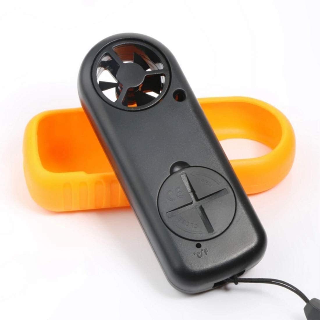 JJJ Anemometro Digitale velocità del Vento Misurazione della Temperatura della velocità di misurazione Easy di Alta precisione Piccola retroilluminazione LCD Portatile (GM816)