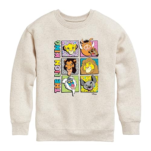 HYBRID APPAREL - The Lion King - Character Grid - Toddler & Youth Crewneck Fleece Sweatshirt