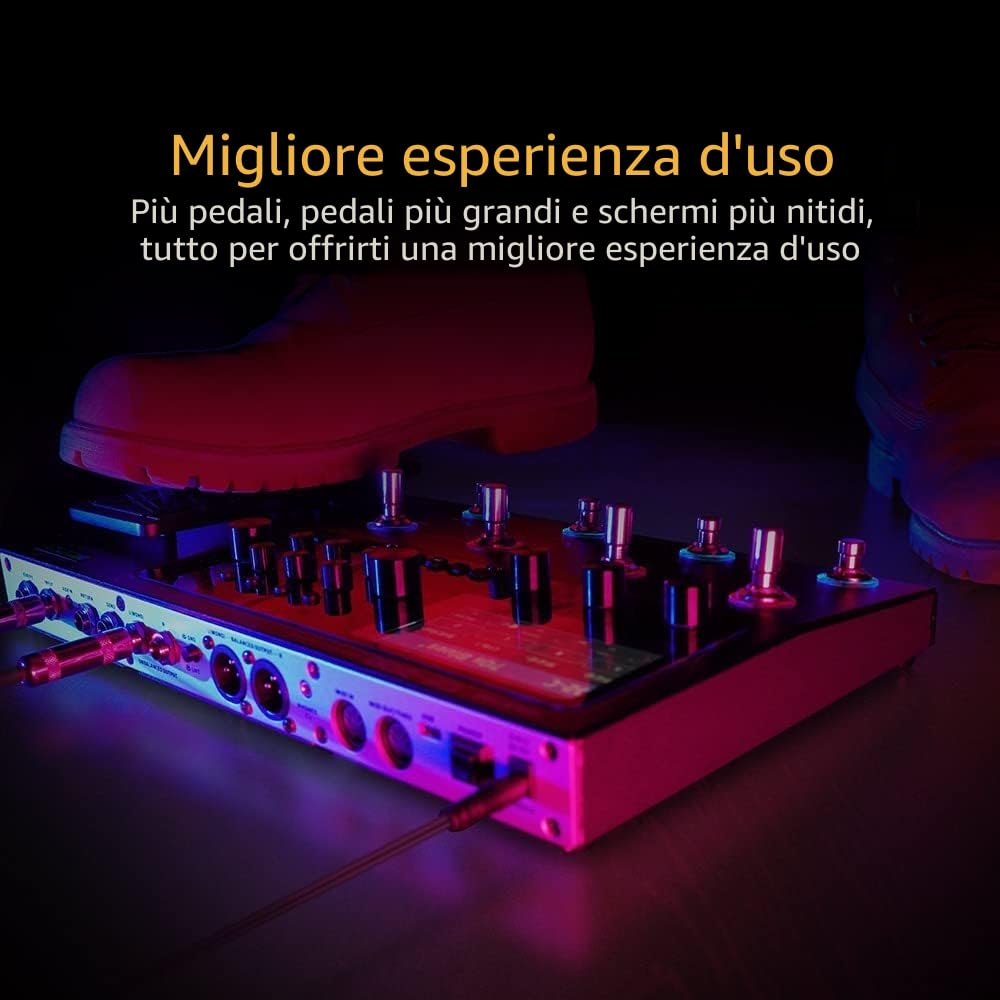 VALETON Processore Multi-Effetti per Chitarra e Basso con Modellazione Ampli Cabinet IR 240+ Effetti 140 Simulazioni Ampli Looper Interfaccia Audio USB MIDI I/O Pedale di Espressione GP-200 + Borsa