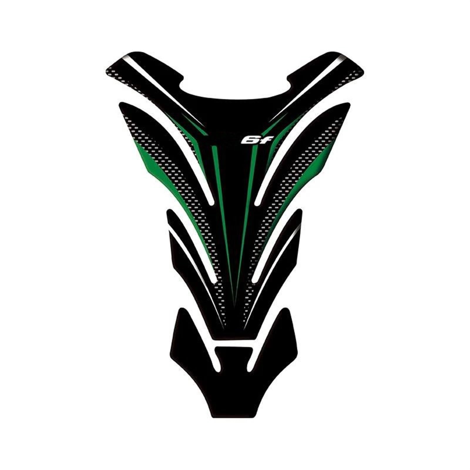 Carbon-Look Motorcycle Tank Pad Protector Decal for Kawasaki ER6F for ER-6F Fishbone Tank Pad(Color3)